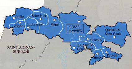 Canton de Coss&eacute; le vivien